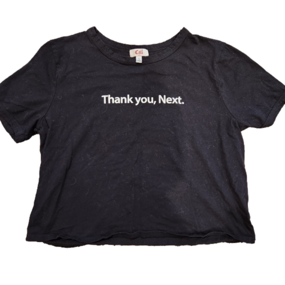 Cali Baby "thank you, next" crop tee size XL